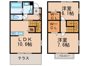 セゾンコート南Ⅱの物件間取画像